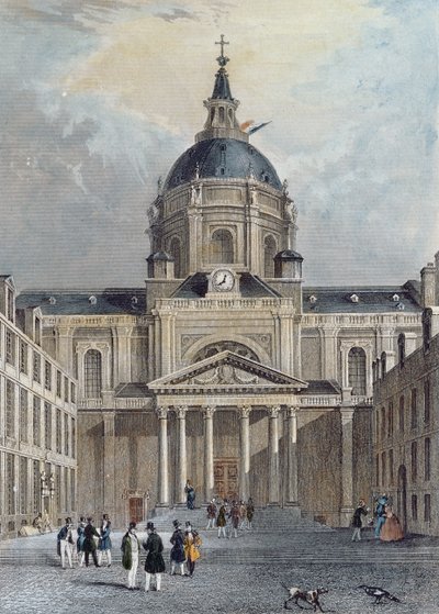 La cour de la Sorbonne, milieu du XIXe siècle (gravure en couleur) - Emile and Rouergue Rouergue